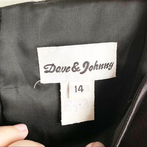 Vintage 90’s Dave & Johnny Maxi Dress High Neckline Satin Striped Bodice Size 14 - Picture 10 of 11